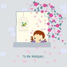 Tu me manques, une douce pens&eacute;e d'amour